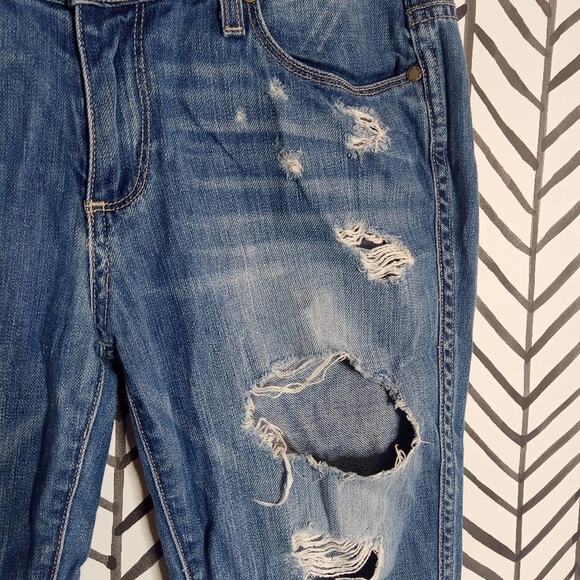 Paige Jeans Jimmy Jimmy Crop distressed patchwork boho - Picture 4 of 6